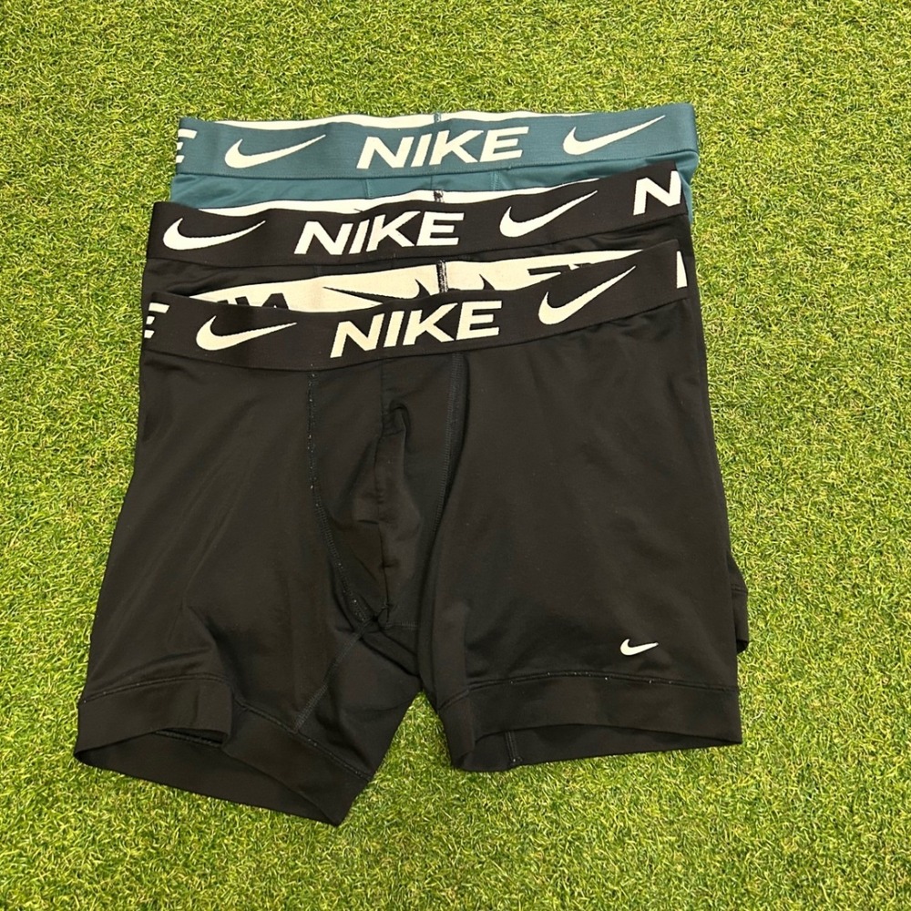 Nike Pro Dri-FIT Compression Shorts 3-Pack Mens Medium Black Teal Athletic